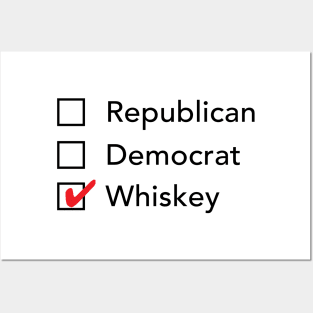 Republican Democrat Whiskey Posters and Art